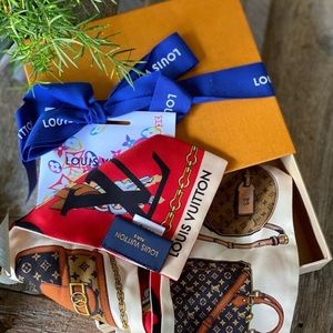 Silk Monogram Tribute To Bandeau Red